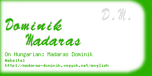 dominik madaras business card